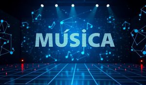 Um texto que imagine como serão as músicas no futuro com o uso de inteligencia artificial: Introdução, professional photo, high quality, suitable for general audience