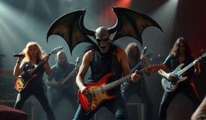 A época que o rock era considerado demoníaco: Introdução, professional photo, high quality, suitable for general audience