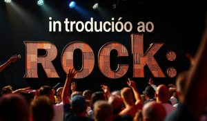 Qualquer texto sobre rock: Introdução ao Rock, professional photo, high quality, suitable for general audience